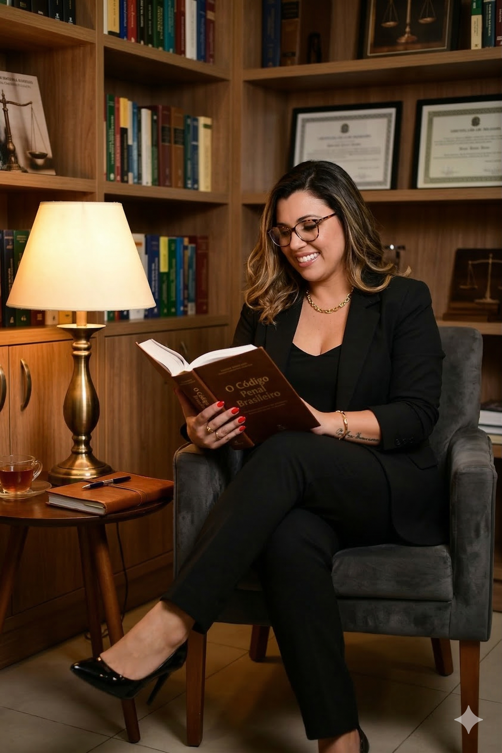 Dra. Glori Guaiato em seu escritório